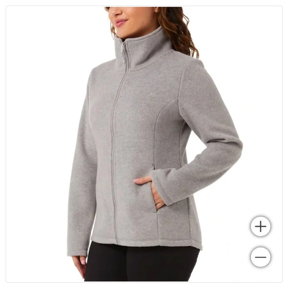 32 Degrees Ladies' Brushed Faux Wool Jacket coat Women’s plus size 2X gray NWT - Picture 2 of 5